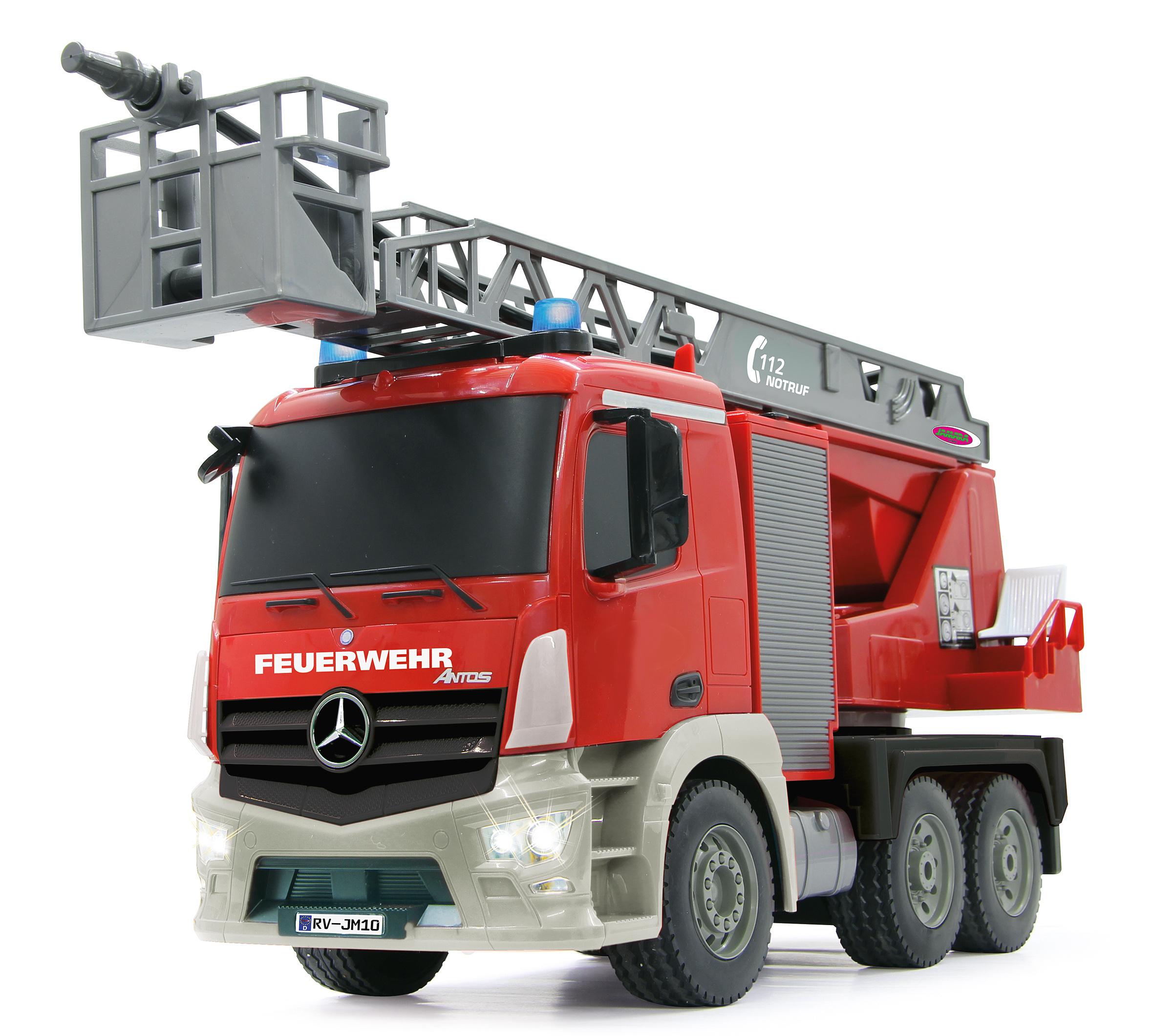 Produktbild Jamara Feuerwehr Drehleiter Mercedes-Benz Antos 1:20 2,4GHz mit Spritzfunktion  404960 3 von 7