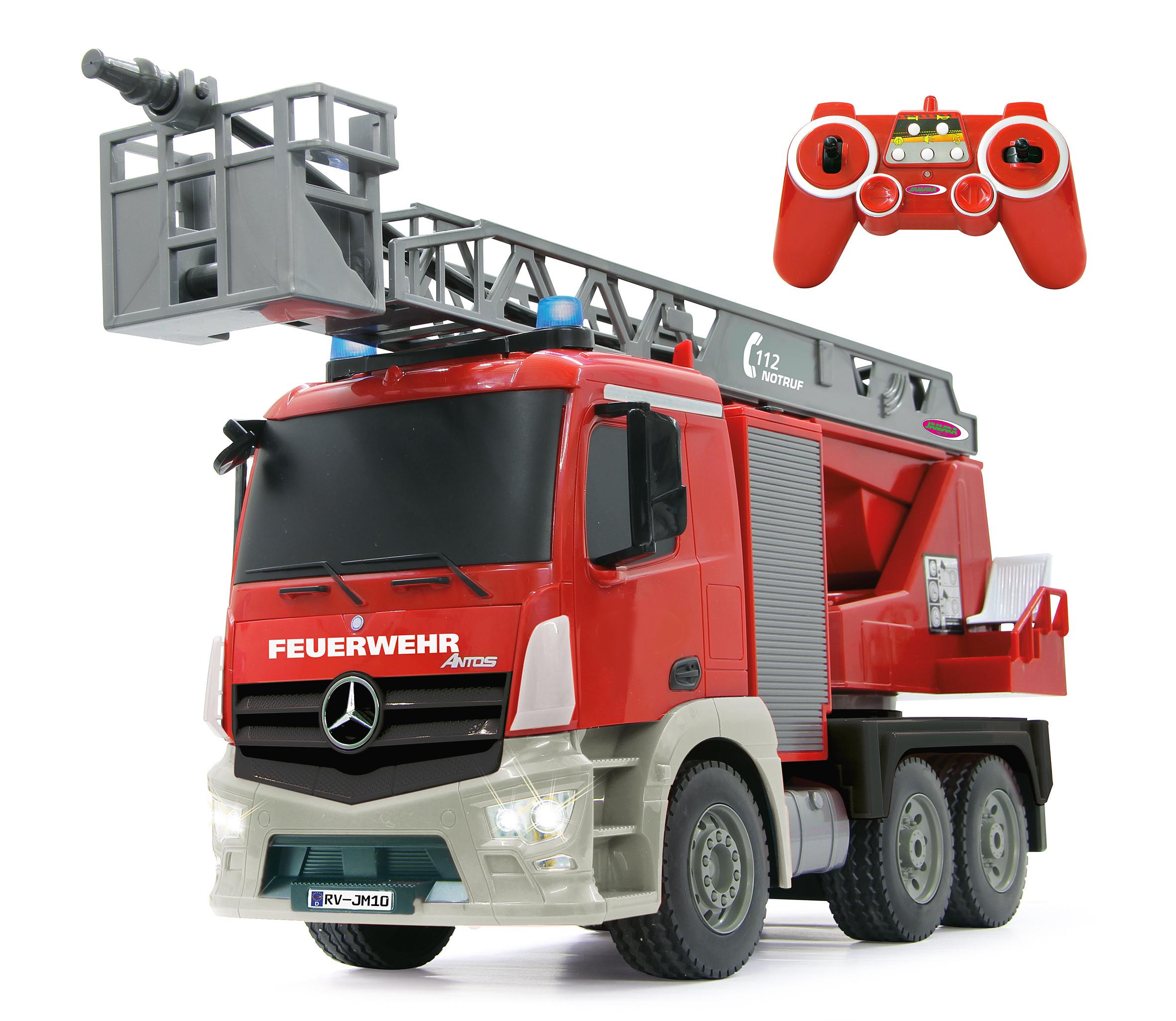 Jamara Feuerwehr Drehleiter Mercedes-Benz Antos 1:20 2,4GHz mit Spritzfunktion  404960