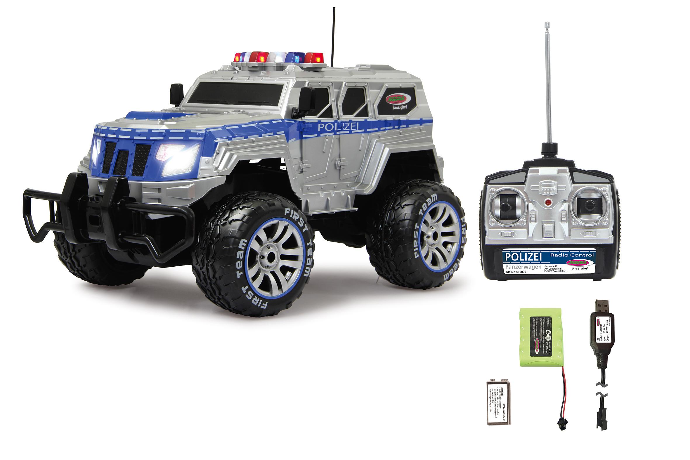 Produktbild Jamara Polizei Panzerwagen Monstertruck 1:12 27MHz LED inkl. Akku&Ladegerät  410032 6 von 6