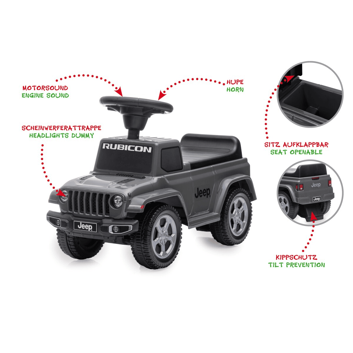 Jamara Rutscher Jeep Gladiator grau