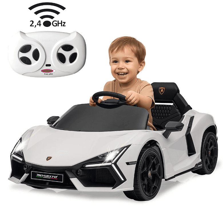 Jamara Ride-on Lamborghini Revuelto weiß 2,4GHz Li-Power 12.6