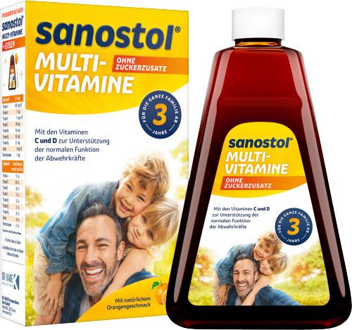 Sanostol Multi-Vitamine ohne Zuckerzusatz