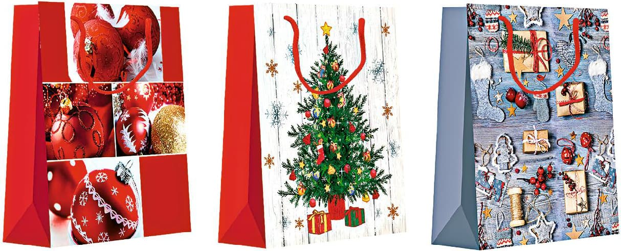 BOCK Weihnachts-Geschenktüten 3er Set sortiert