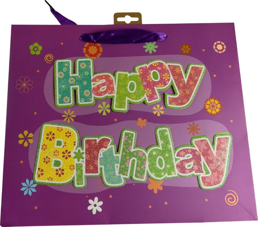 Produktbild BOCK Geschenktüte mittel Happy Birthday 23 x 17,5 x 10cm sortiert 2 von 3