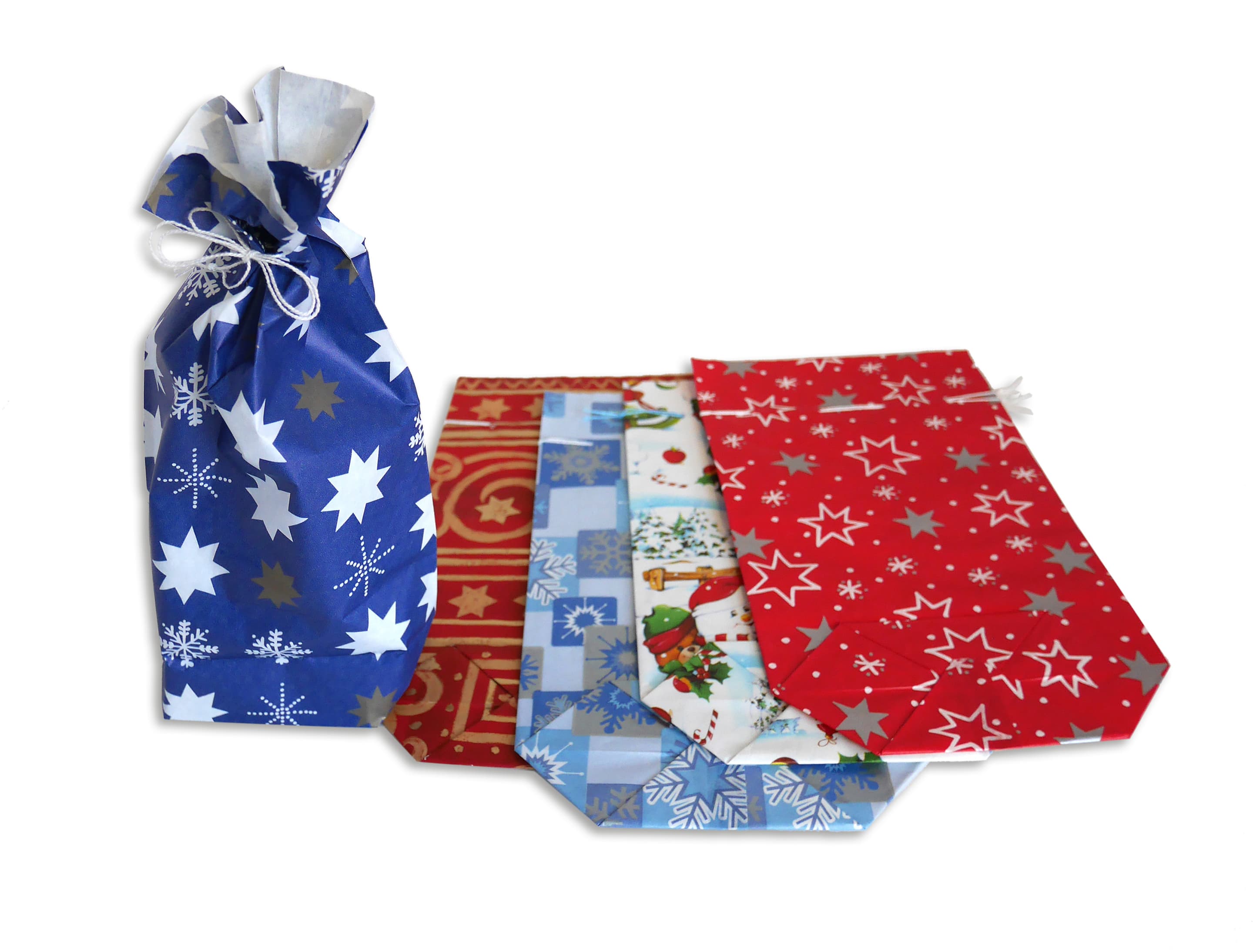 BRAUN+COMPANY Zugbeutel Weihnachten 13x22 5er Pg Sortierung