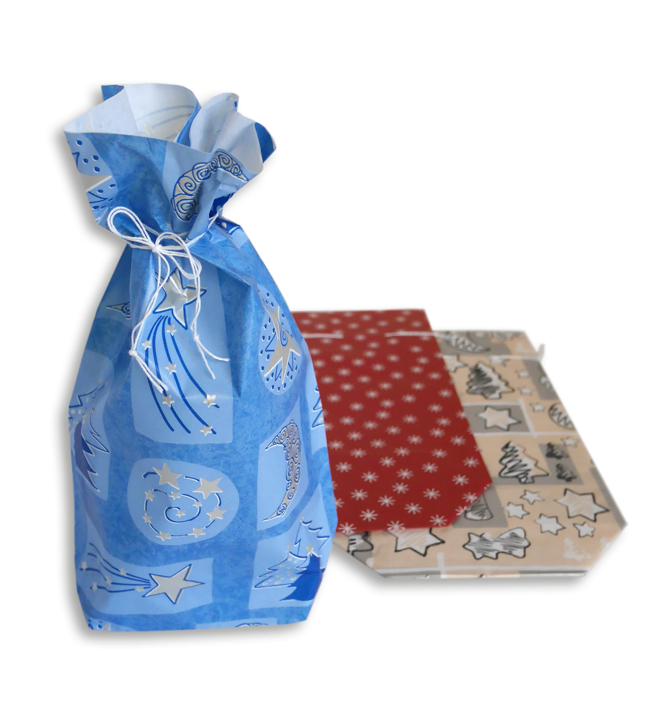 BRAUN+COMPANY Zugbeutel Weihnachten18x28cm Sortierung 3er Pg