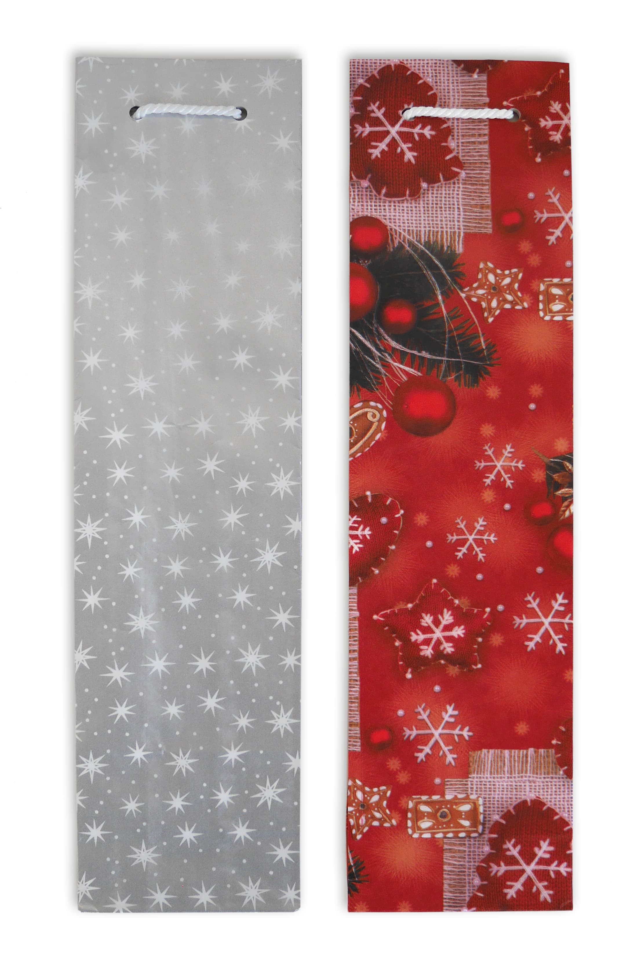 BRAUN+COMPANY Geschenktasche Weihnachten 9x36x7cm sortiert 2er Pg