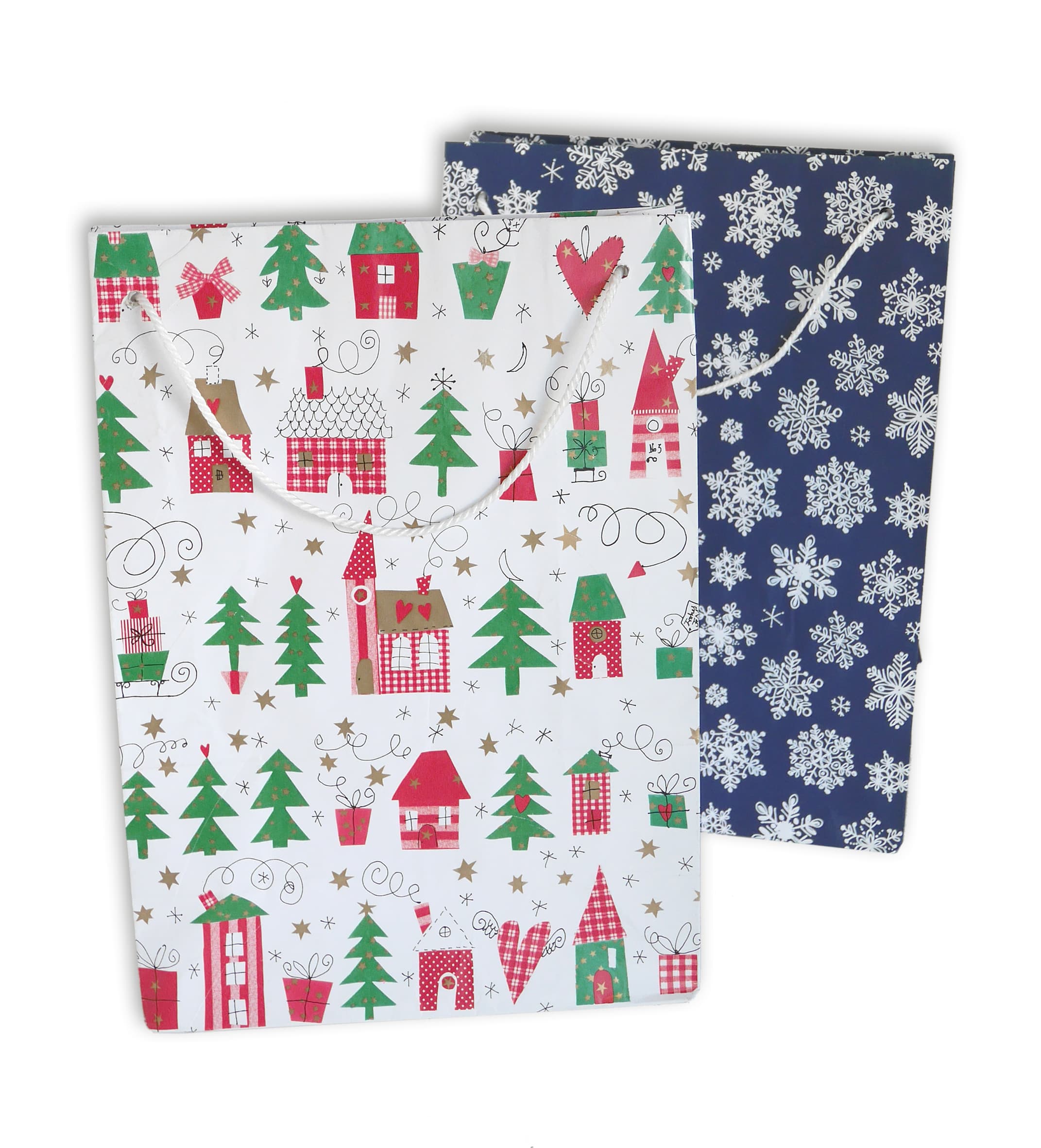 BRAUN+COMPANY Geschenktasche Weihnachten 23x31x11cm Sortierung 2er Pg