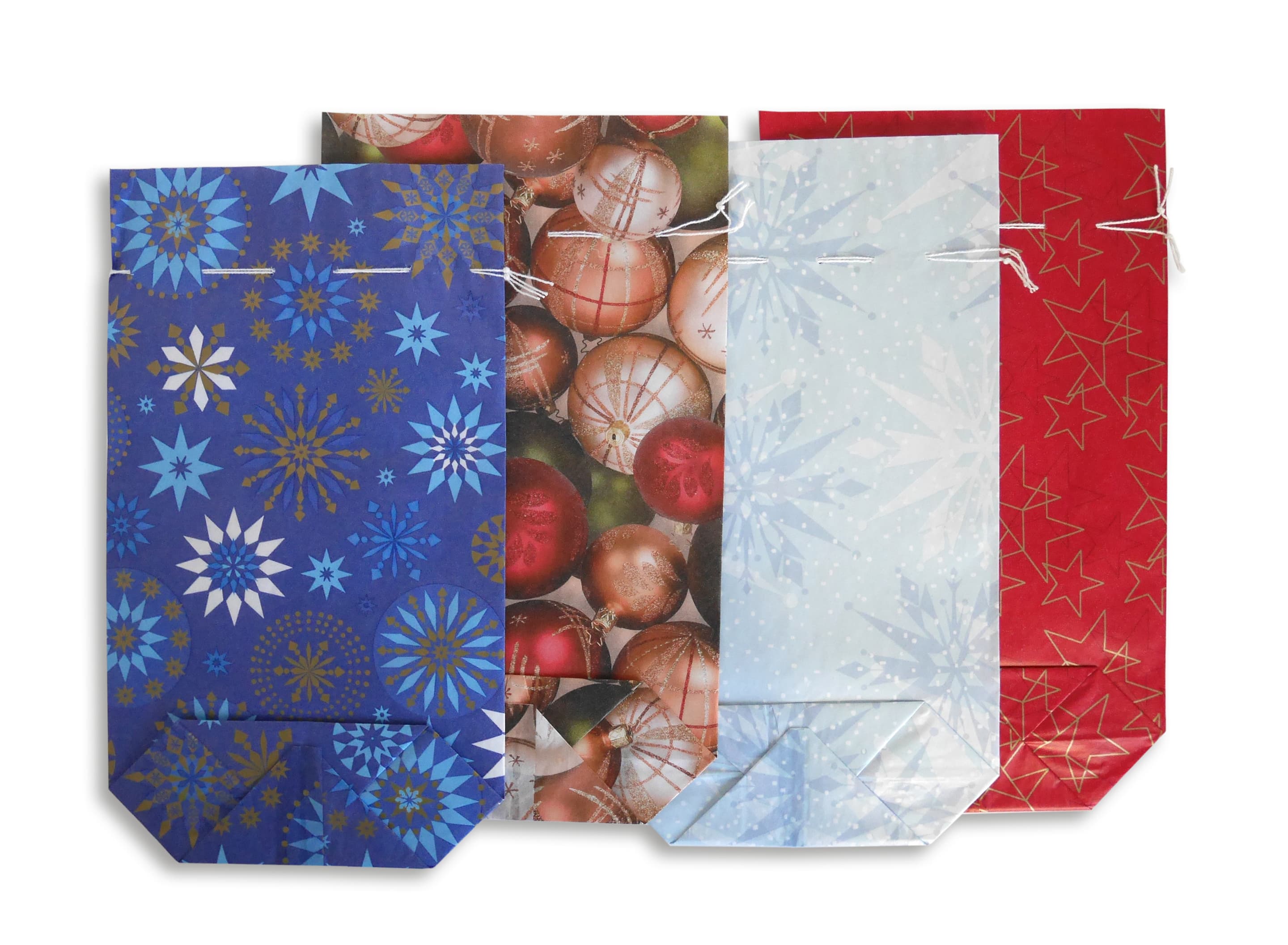 BRAUN+COMPANY Zugbeutel Weihnachten 16x26cm 4er Pg Sortierung