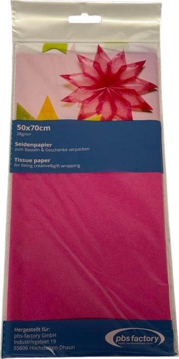 Seidenpapierbogen 50x70 gefalzt cyclame