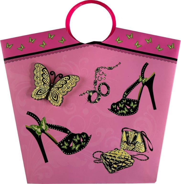 BOCK Geschenktüte Shopper Fashion 32X27X11cm PINK sortiert