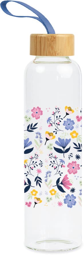 GRAFiK WERKSATT Glastrinkflasche Oh Happy Day 550ml