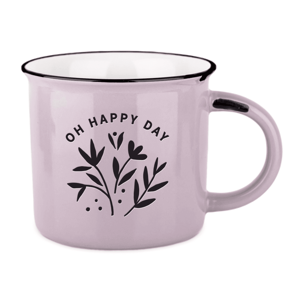 GRAFiK WERKSTATT Vintage Becher Oh happy day