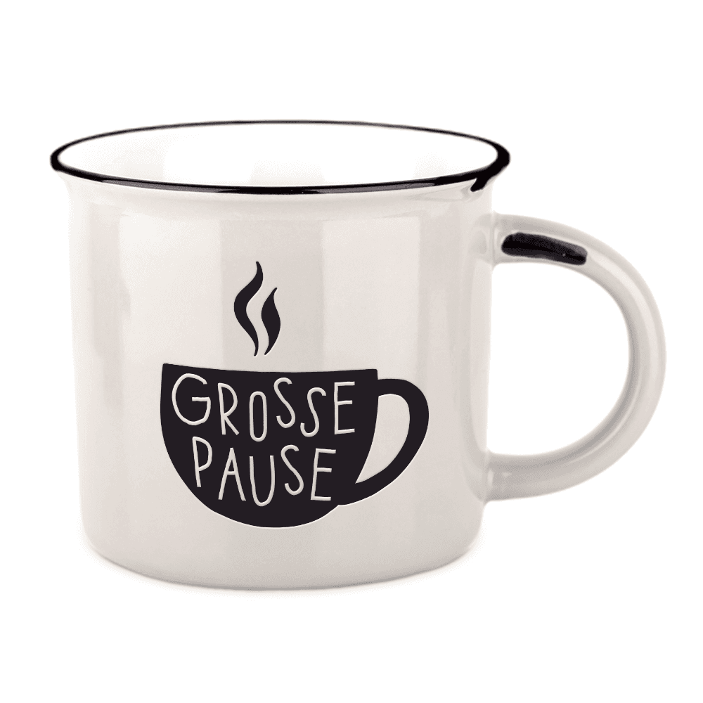 GRAFiK WERKSTATT Vintage Becher Große Pause