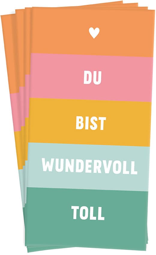 GRAFiK WERKSTATT Papiertaschentücher Du bist wundervoll toll