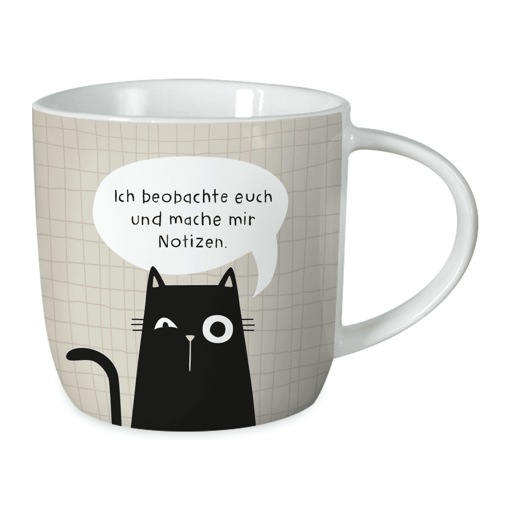 GRAFiK WERKSTATT Gute Laune Tasse Ich beobachte euch