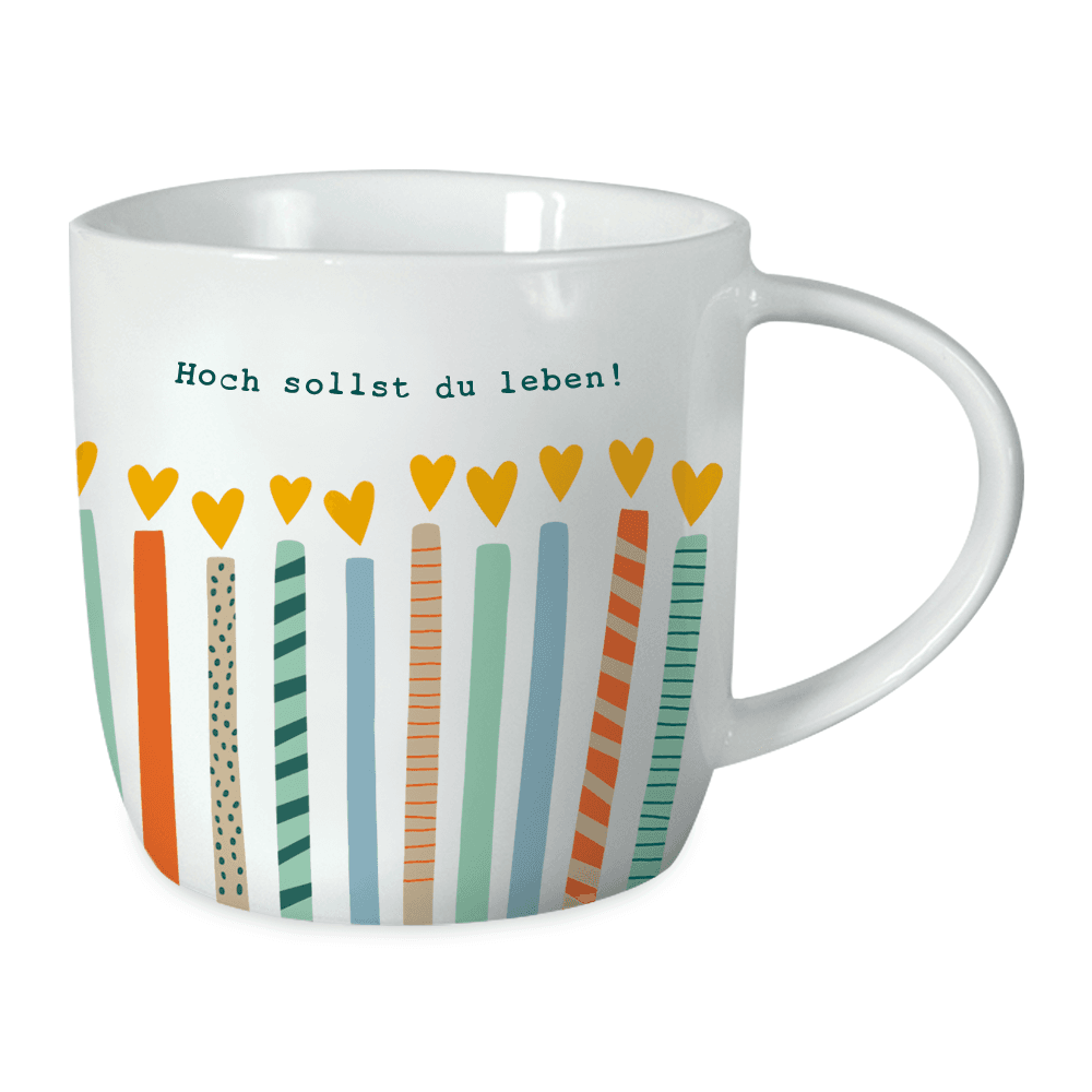 GRAFiK WERKSTATT Gute Laune Tasse Hoch sollst du leben!