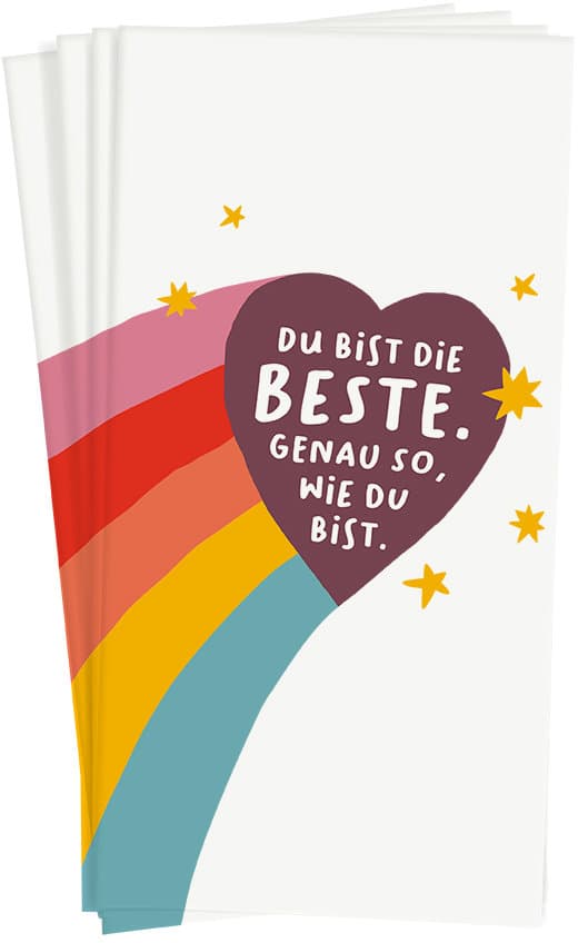 GRAFiK WERKSTATT Papiertaschentücher Du bist die Beste, geanu so wie du bist