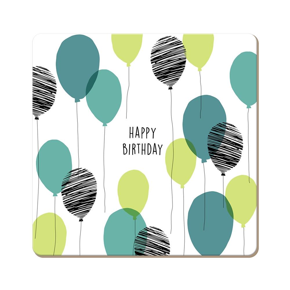 GRAFiK WERKSTATT Korkuntersetzer Happy Birthday