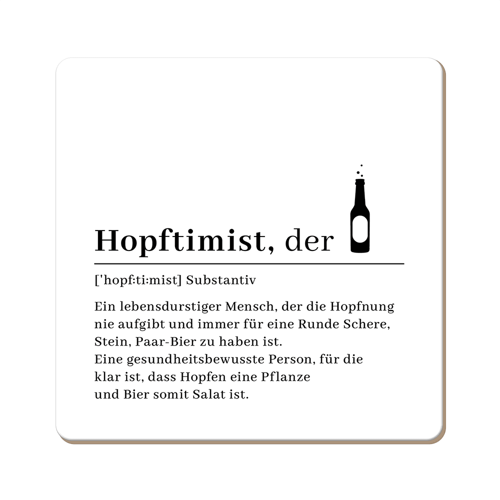 GRAFiK WERKSTATT Korkuntersetzer Hopftimist