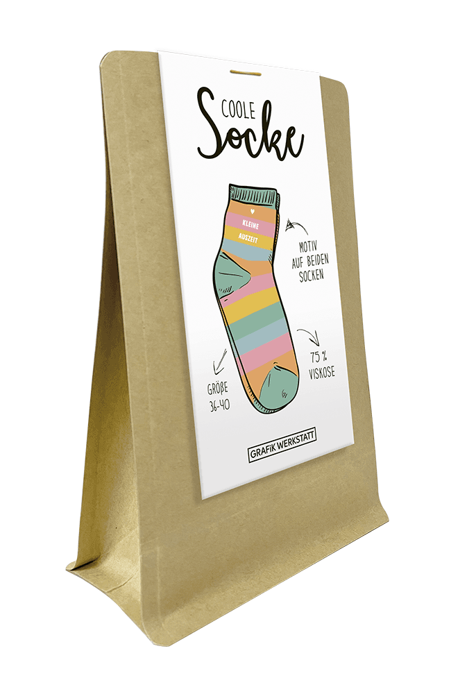 GRAFiK WERKSTATT Coole Socke Kleine Auszeit