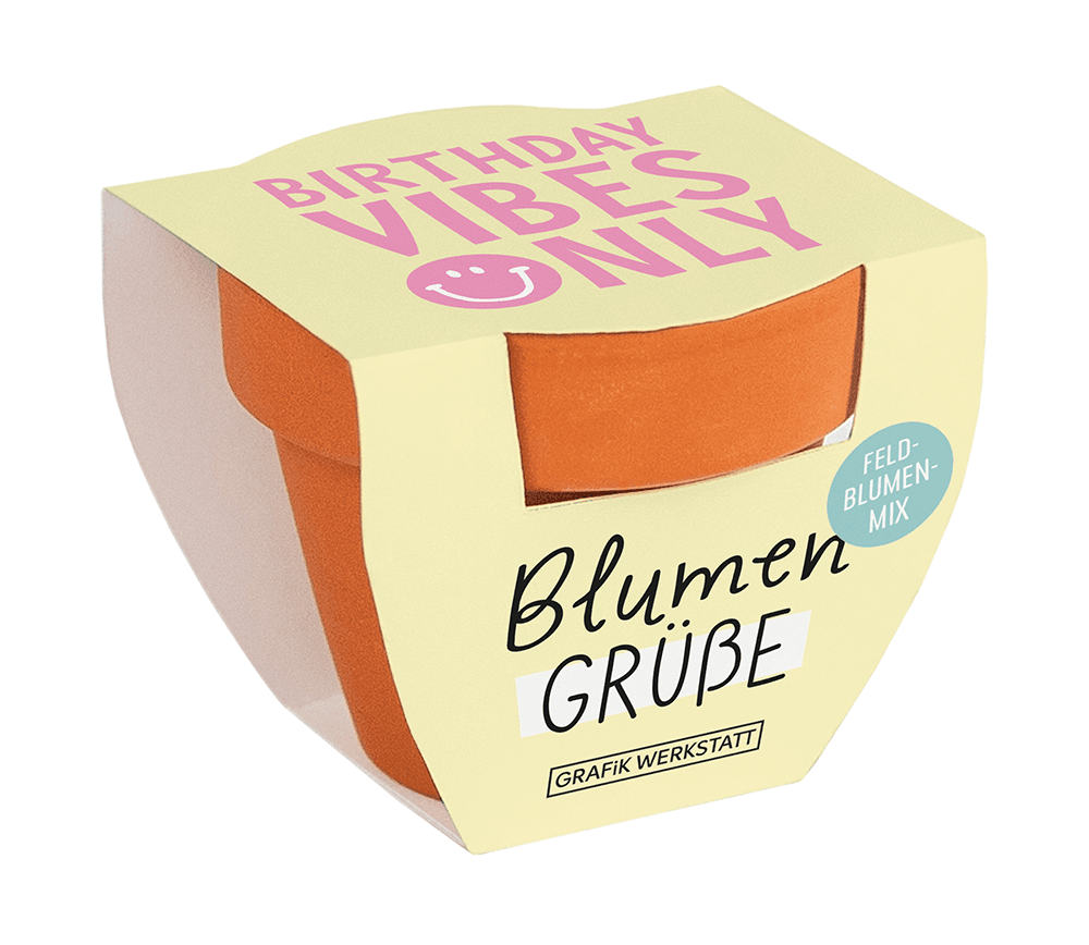 GRAFiK WERKSTATT Blumengrüße Birthday vibes only