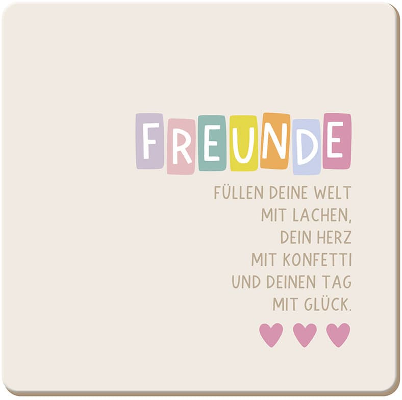 GRAFiK WERKSTATT Korkuntersetzer Freunde