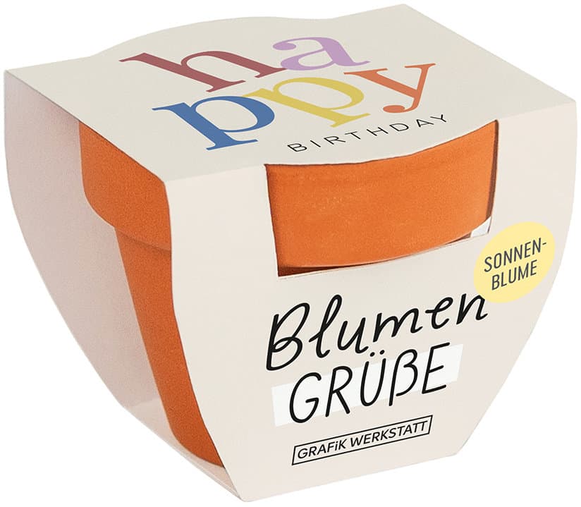 GRAFiK WERKSTATT Blumengrüße Happy Birthday