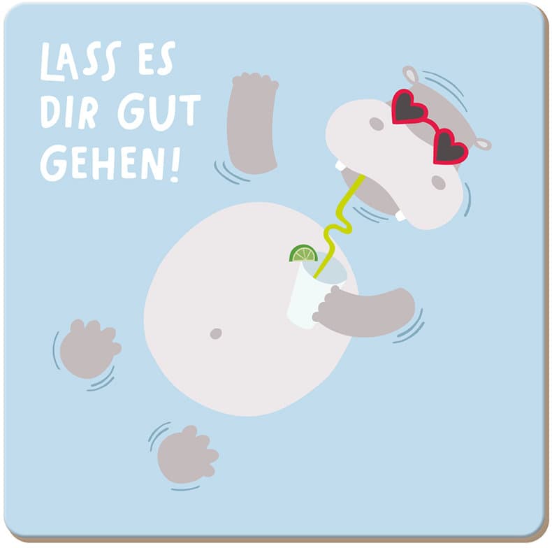 GRAFiK WERKSTATT Korkuntersetzer Lass es Dir gut gehen!