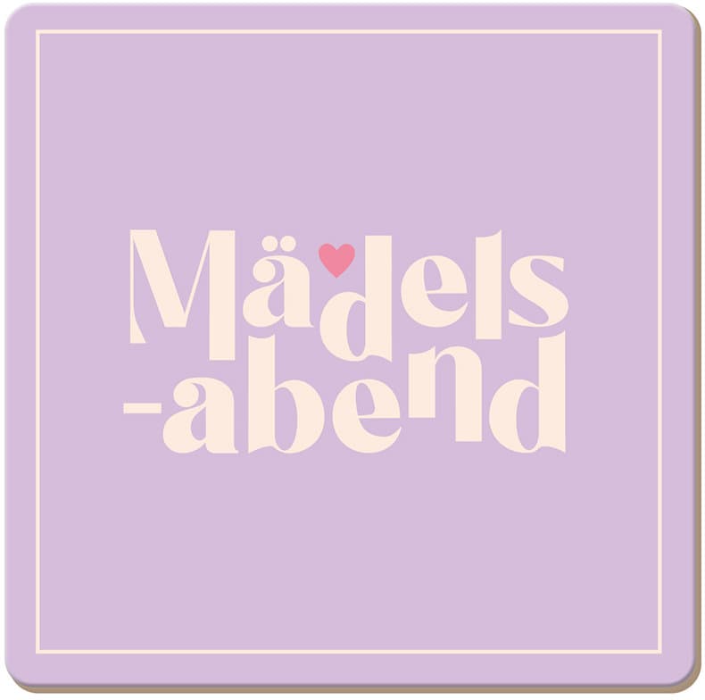 GRAFiK WERKSTATT Korkuntersetzer Mädelsabend