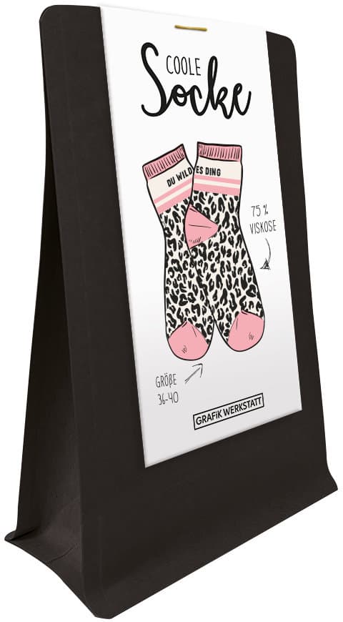 GRAFiK WERKSTATT Coole Socke Du wildes Ding