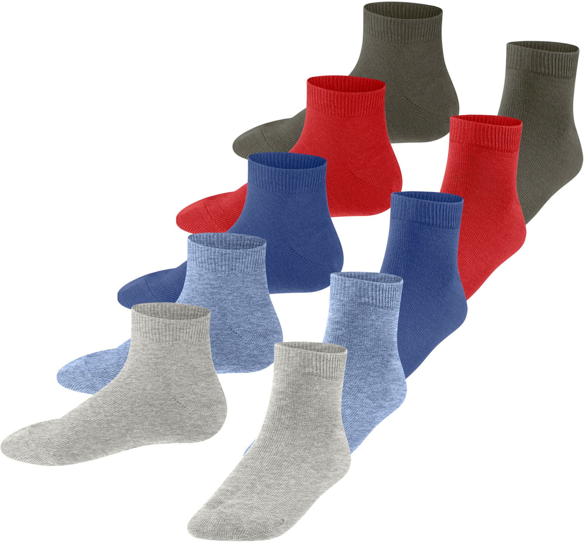 ESPRIT Kinder Sneaker Socken Solid Mix 5er Pack