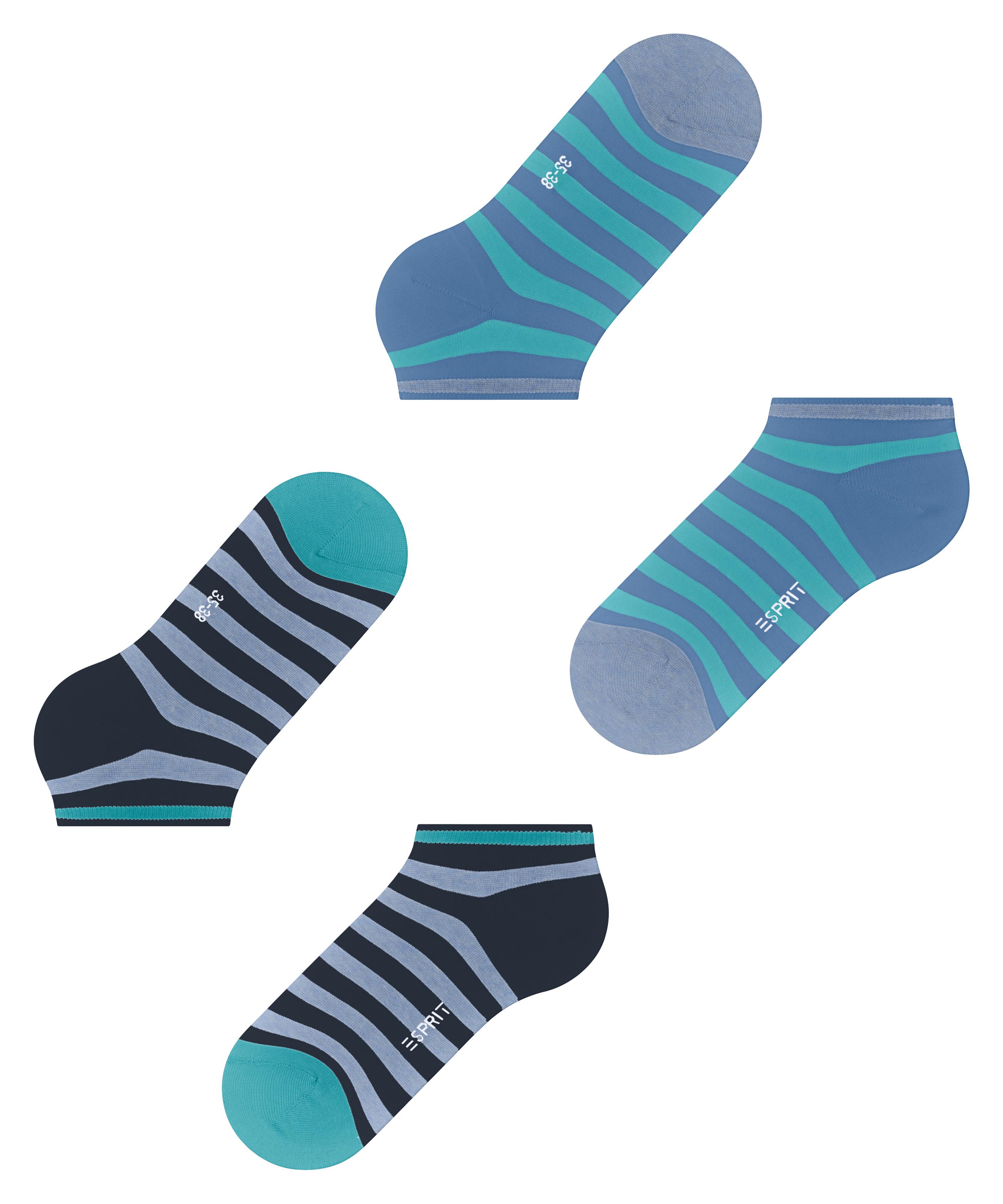 Produktbild ESPRIT Damen Sneaker Socken Bold Stripes  2er Pack 4 von 5