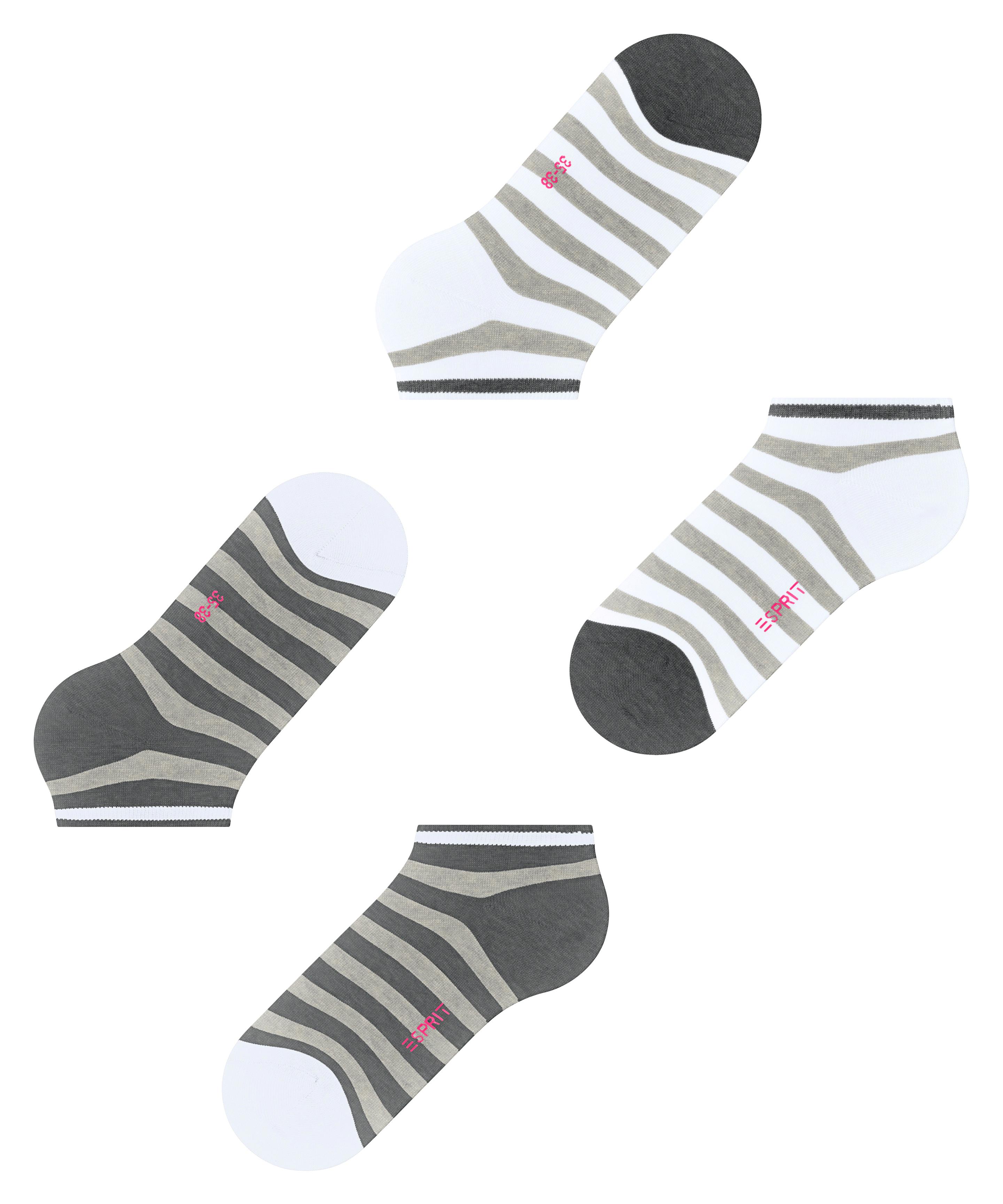 Produktbild ESPRIT Damen Sneaker Socken Bold Stripes  2er Pack 4 von 5