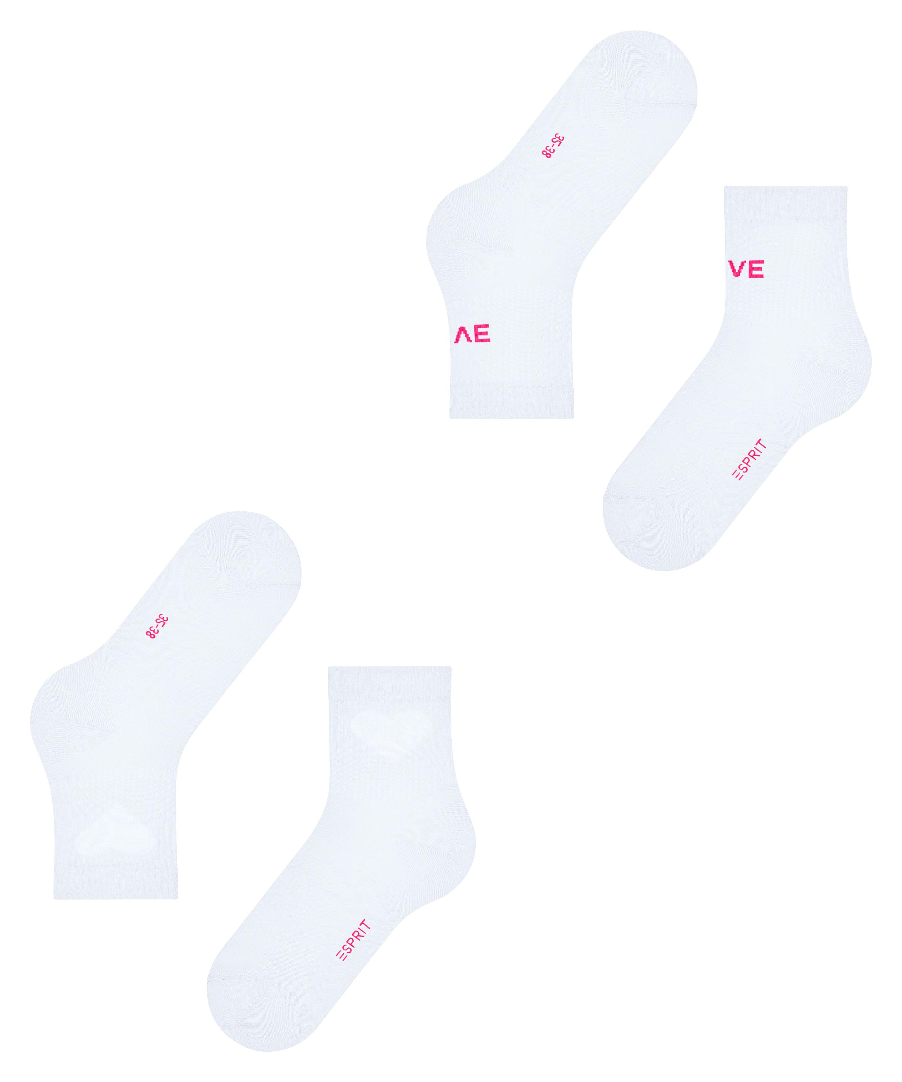 Produktbild ESPRIT Damen Kurzsocken Heart & Love 2er Pack 4 von 5