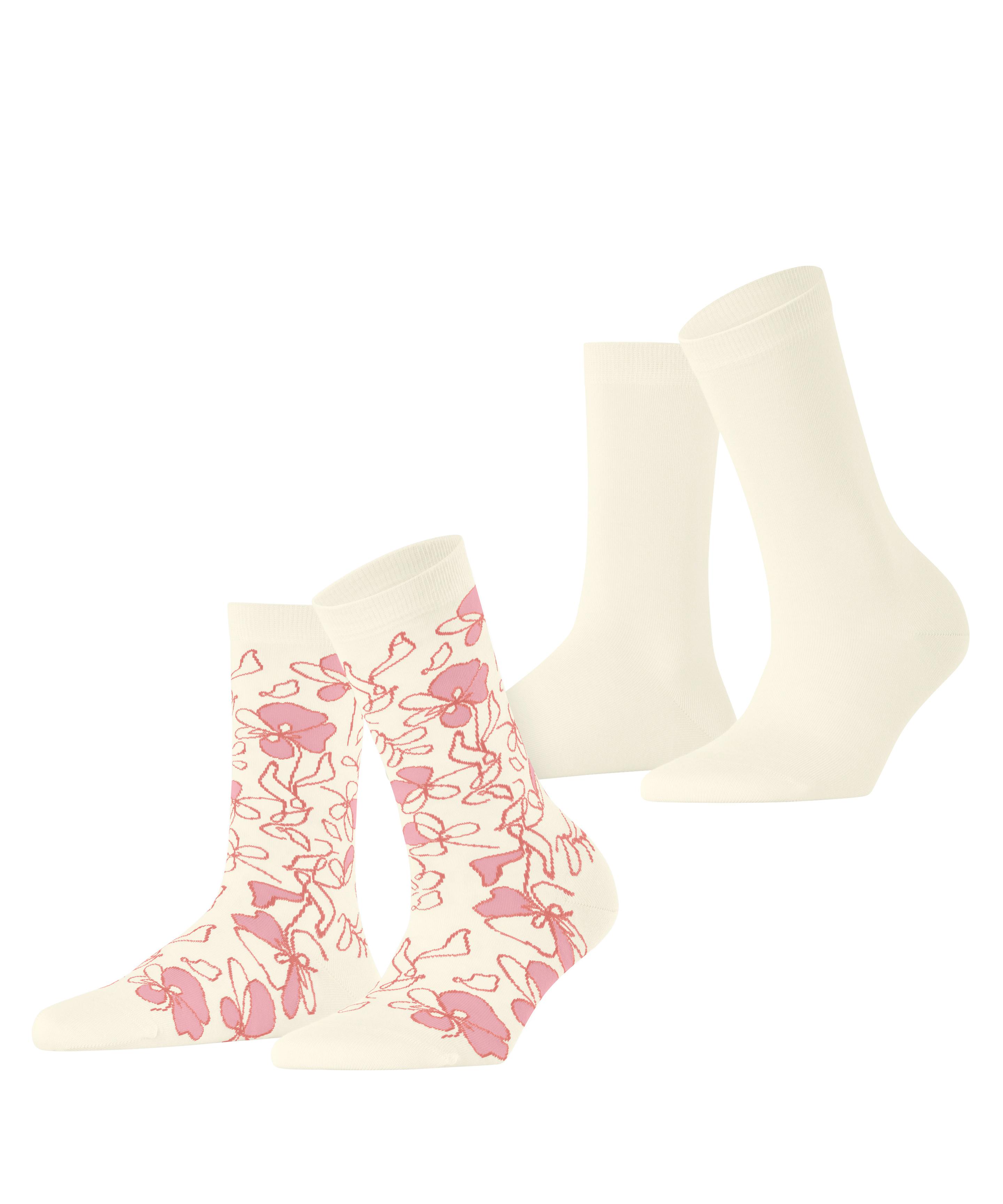 ESPRIT Damen Socken Flower Sketch 2er Pack