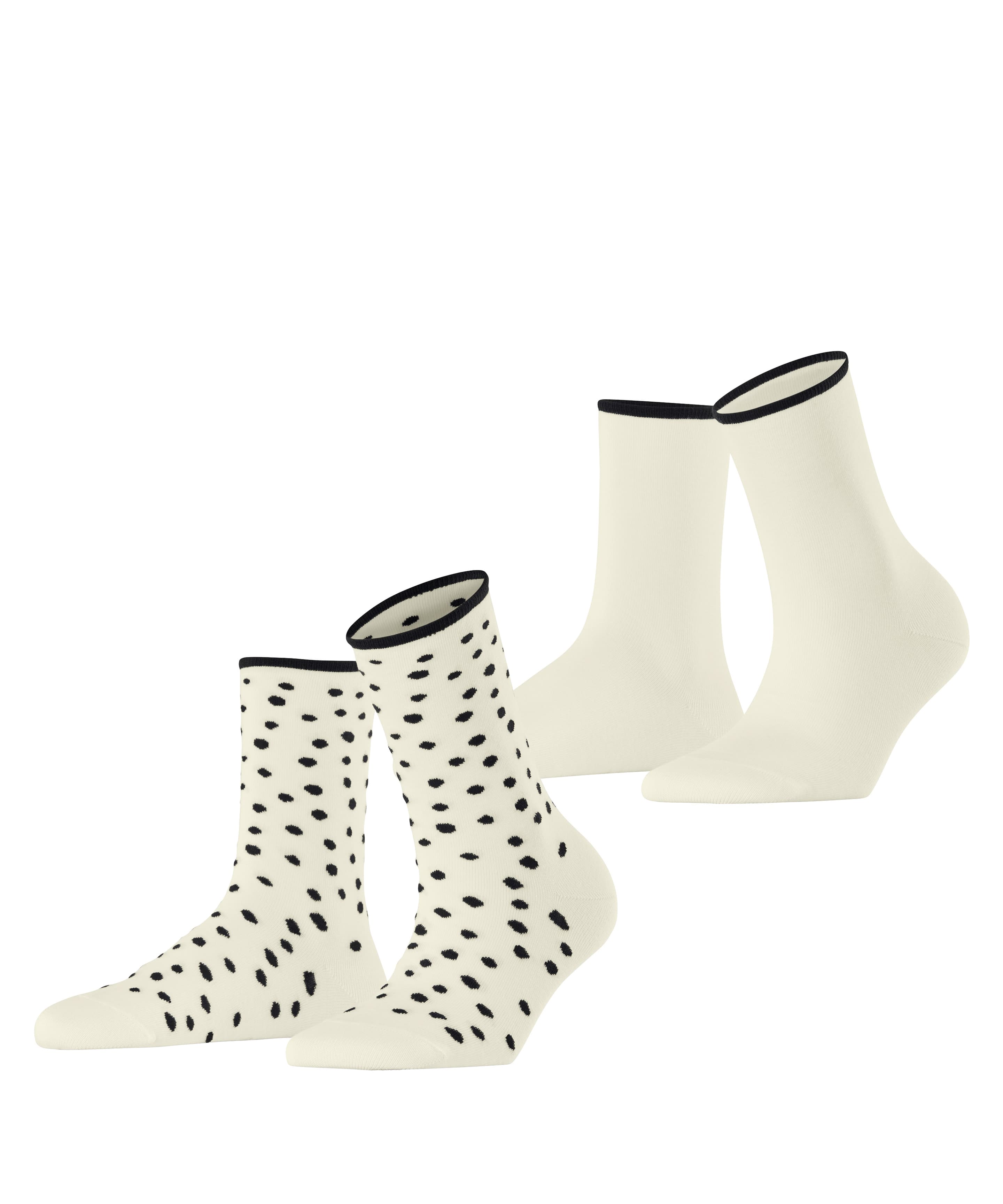 ESPRIT Damen Socken Sketched Dot 2er Pack