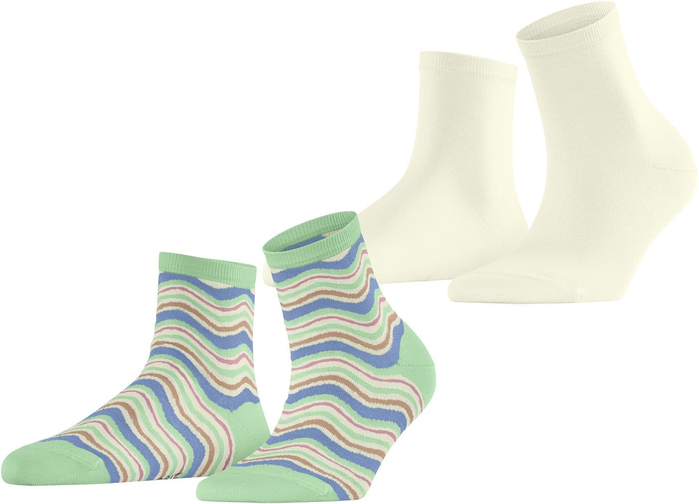 ESPRIT Damen Kurzsocken Watercolor 2er Pack