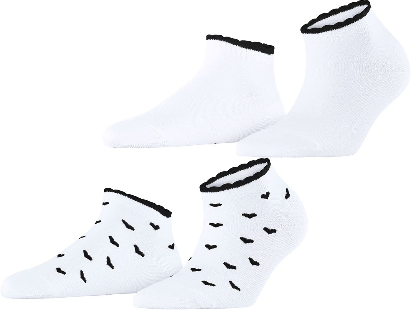 ESPRIT Damen Sneaker Socken Little Hearts 2er Pack