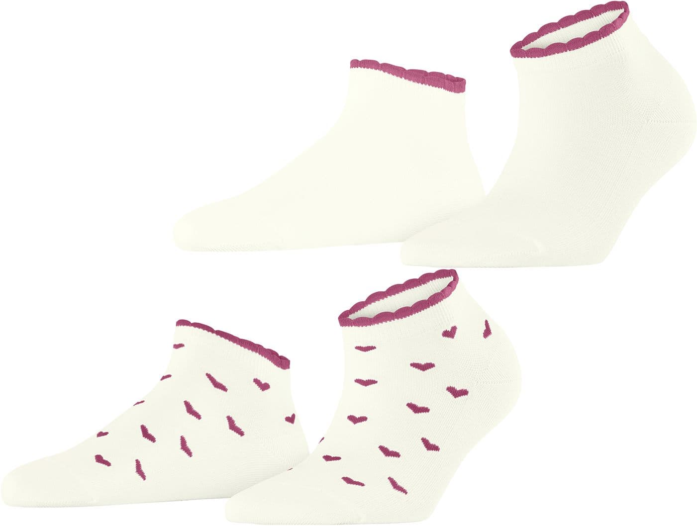 ESPRIT Damen Sneaker Socken Little Hearts 2er Pack