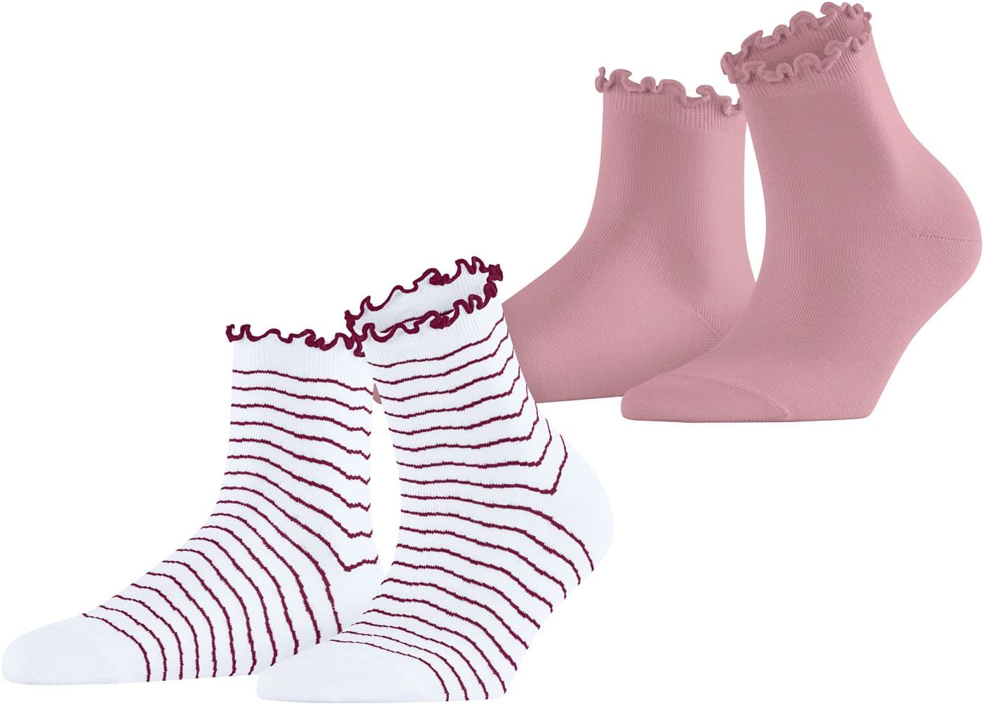 ESPRIT Damen Kurzsocken Wavy Line 2er Pack