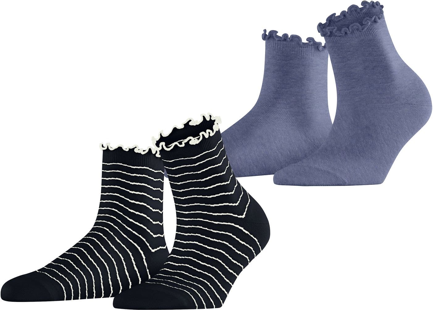 ESPRIT Damen Kurzsocken Wavy Line 2er Pack