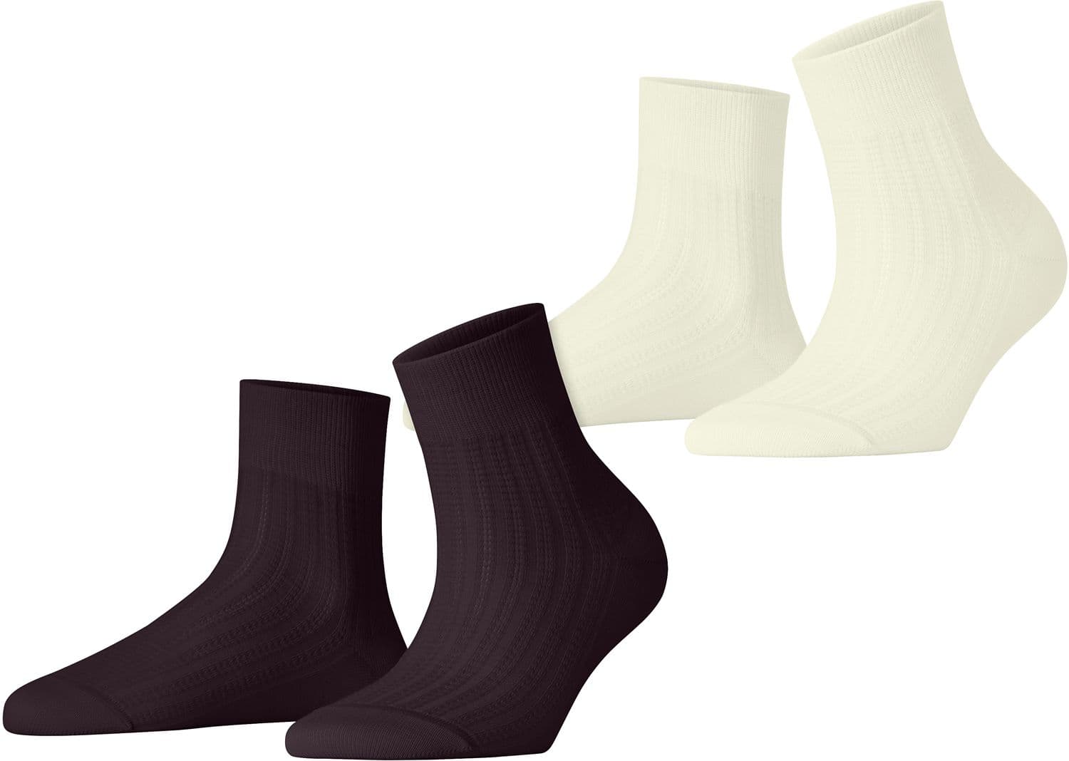 Esprit Damen Kurzsocken Cozy Braid 2er Pack