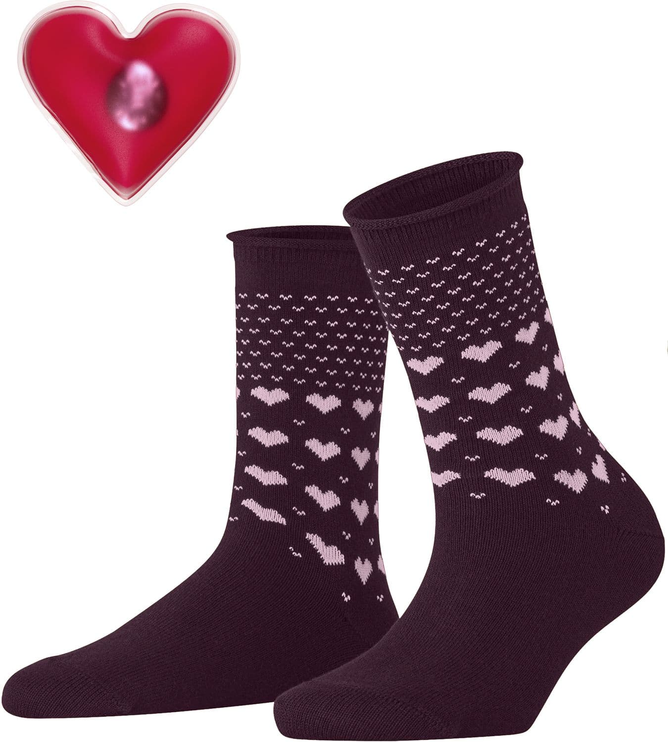 Esprit Damen Socken Warming Hearts mit Handwärmer