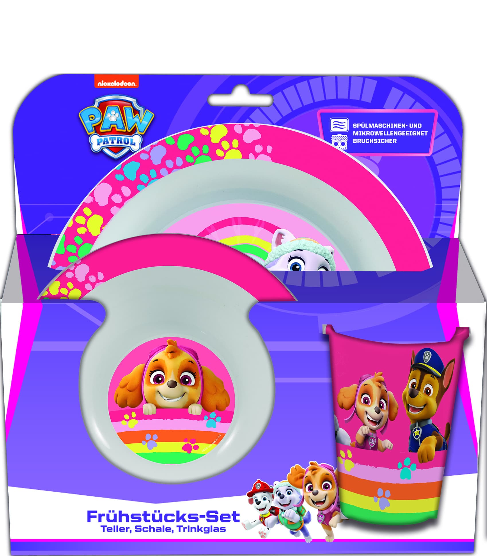 p os Handel - Paw Patrol Girl - 3tlg. Frühstücksset