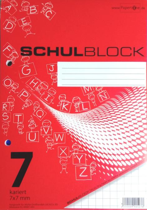 PAPERZONE Schulblock A5 Lineatur 7 50 Blatt