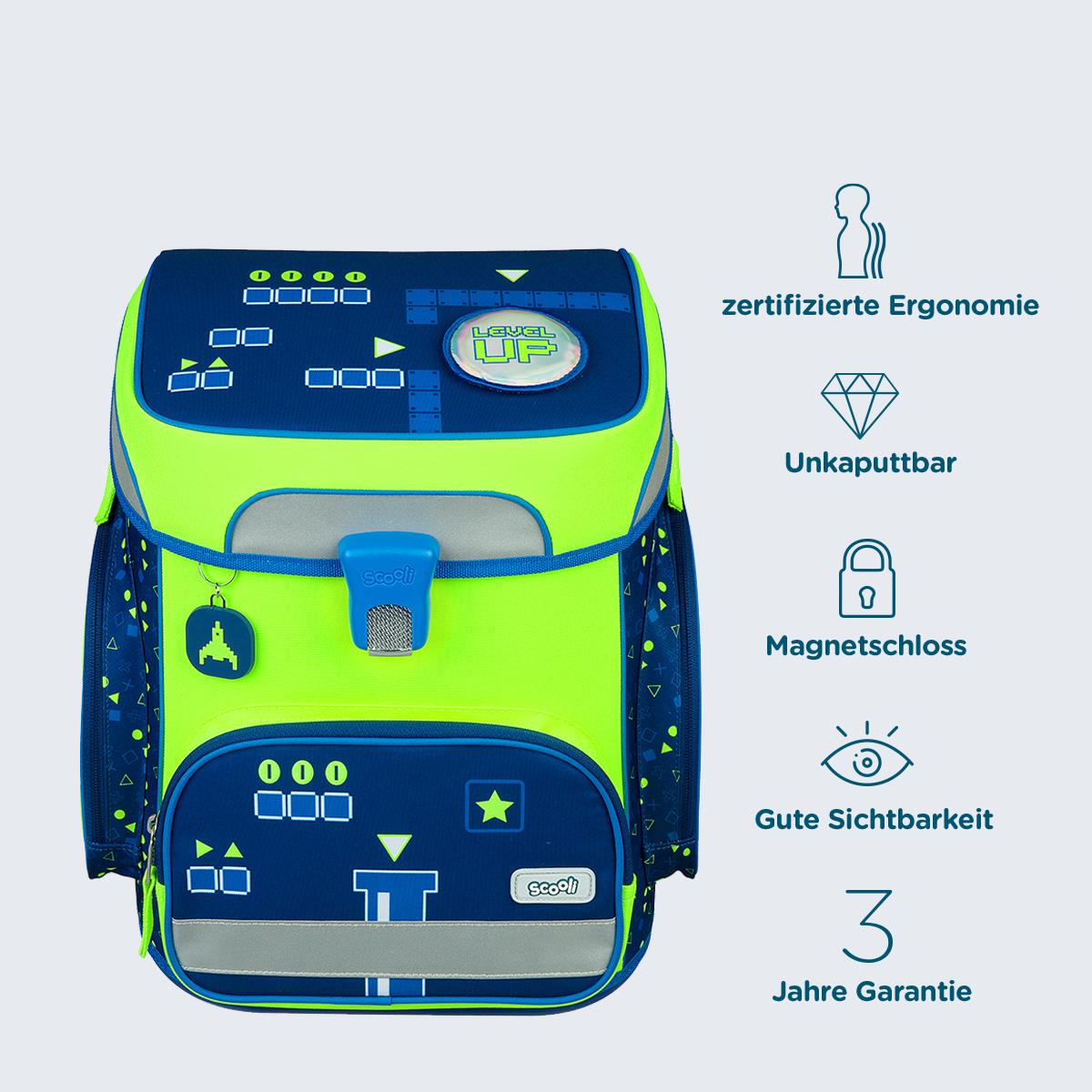 Produktbild Scooli Schulranzen-Set EasyFit 5teilig Glow-Edition  Level Up 5 von 7