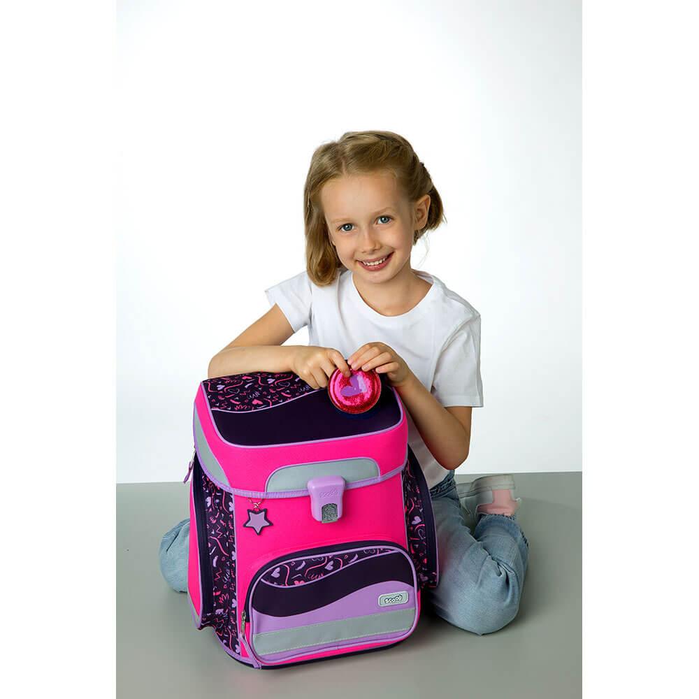 Produktbild Scooli Schulranzen-Set EasyFit 5teilig Glow-Edition Heartbeat 3 von 6