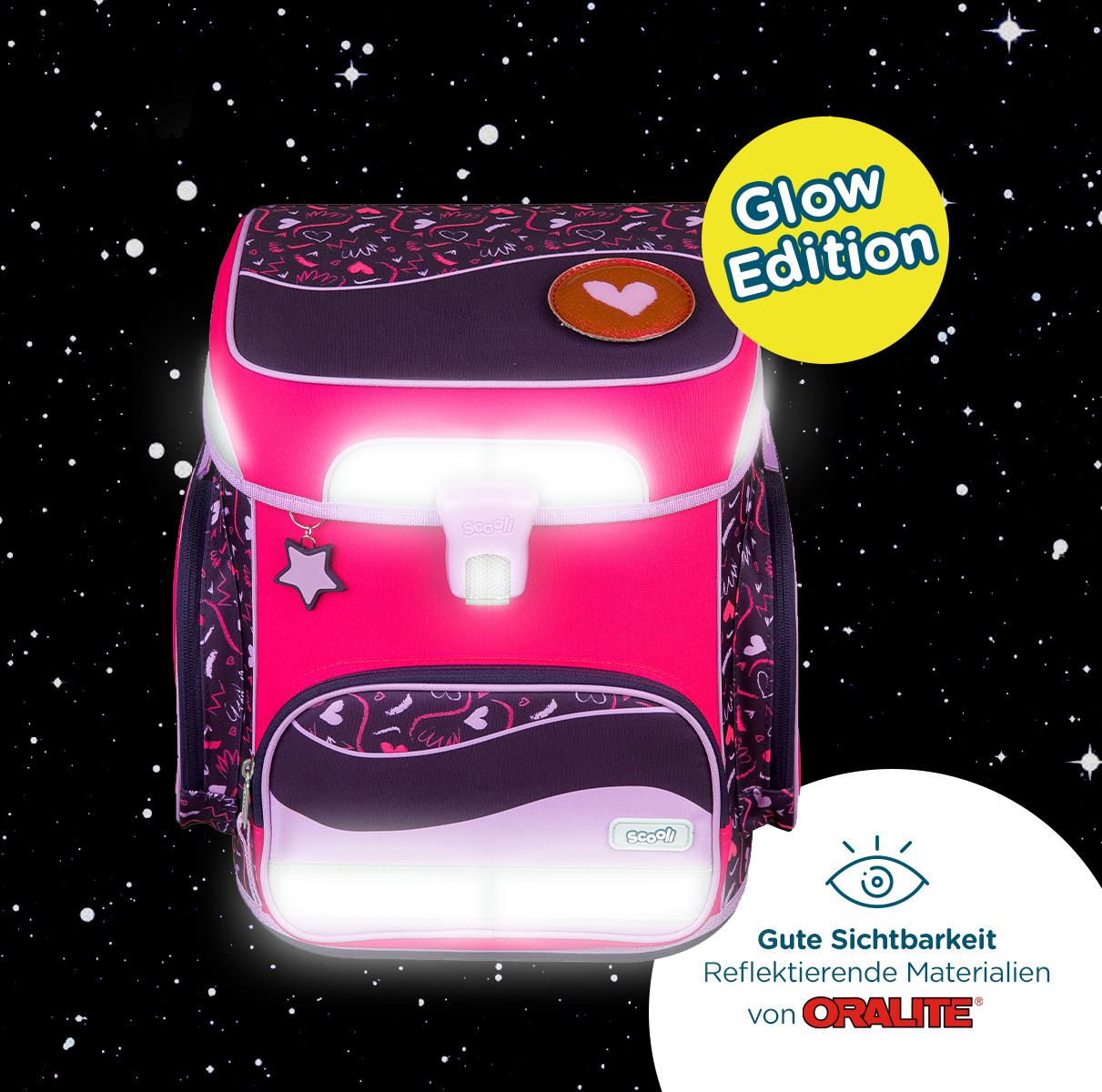 Produktbild Scooli Schulranzen-Set EasyFit 5teilig Glow-Edition Heartbeat 6 von 6