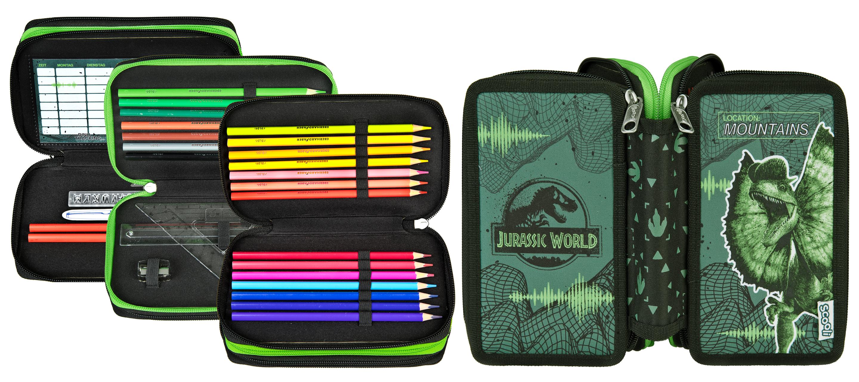 Jurassic World Federmäppchen Tripledecker